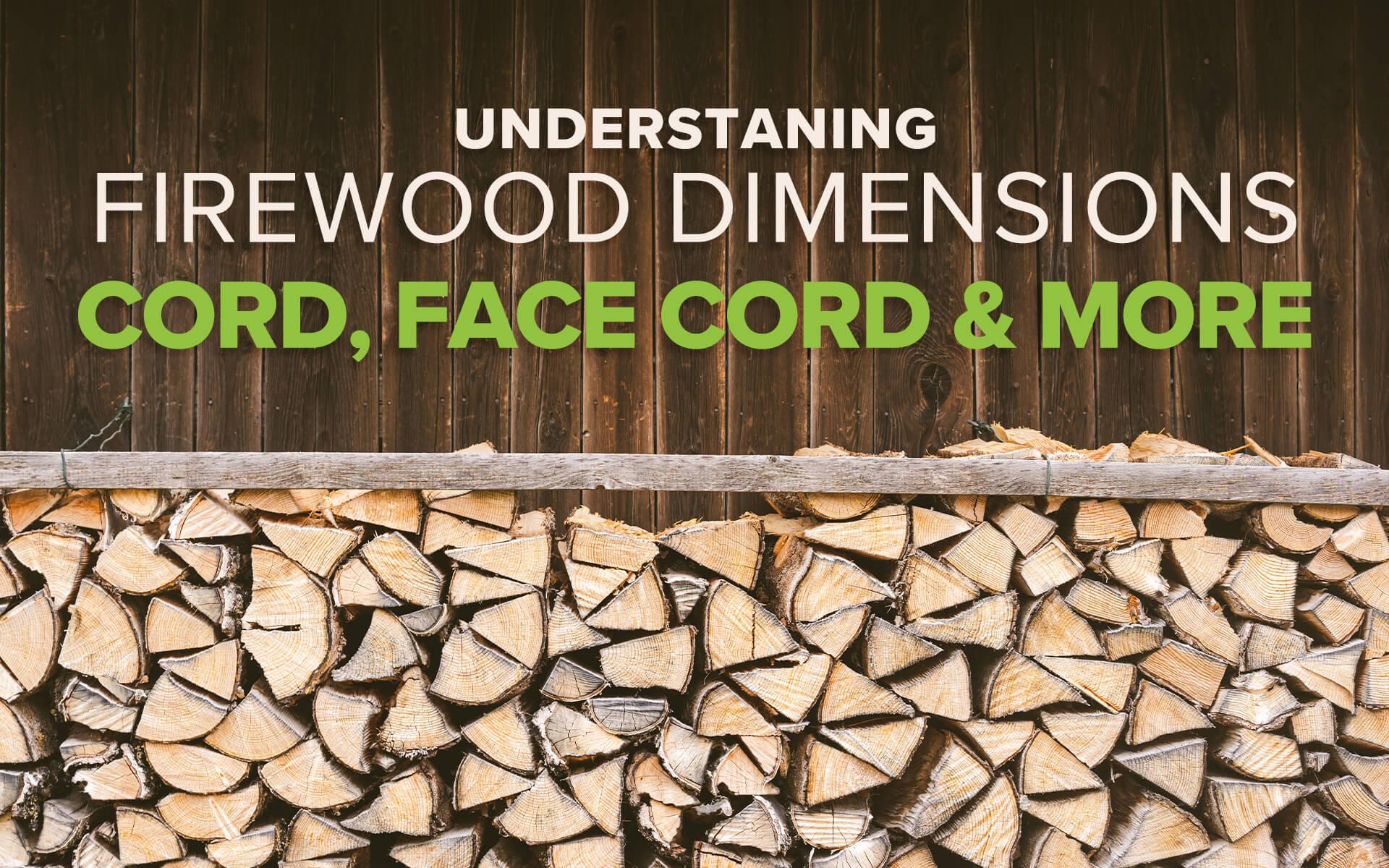 How much firewood is in a full cord vs face cord? Full cord of Firewood stacked