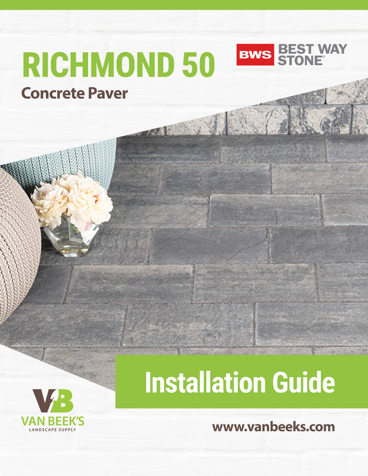 Best Way Stone Richmond 50 Concrete Paver Installation Guide