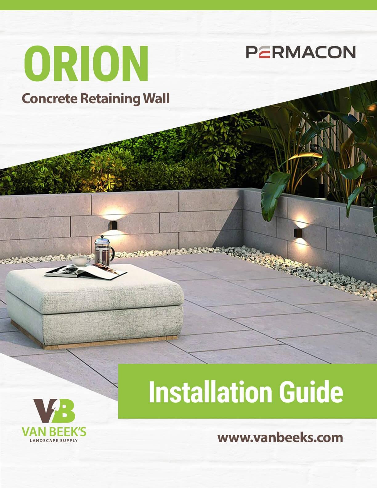 Permacon Orion Concrete Retaining Wall Installation Guide