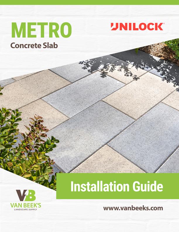 Unilock Metro Concrete Slab Installation Guide